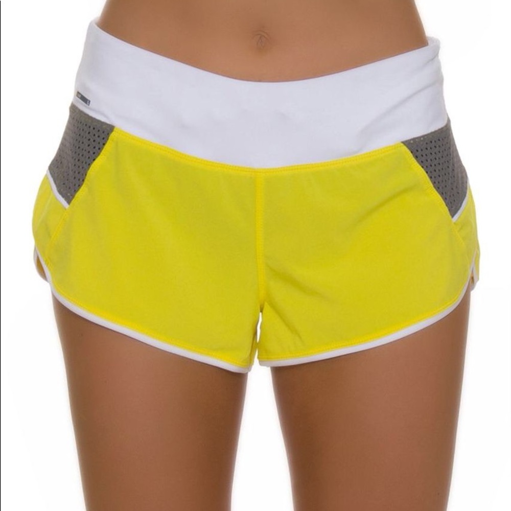 Lolë neon yellow athletic shorts size S